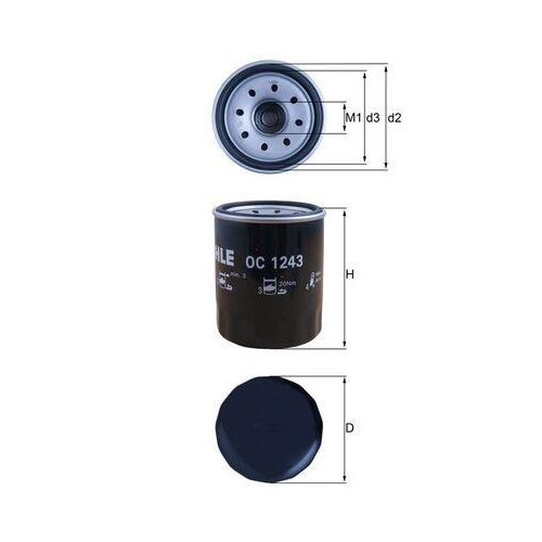 Ölfilter Mahle OC 1243 für Isuzu General Motors