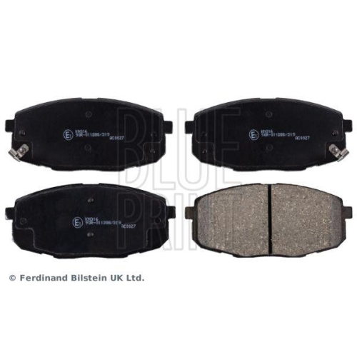 Bremsbelagsatz Scheibenbremse Blue Print ADG04261 f&uuml;r Hyundai Kia Vorderachse