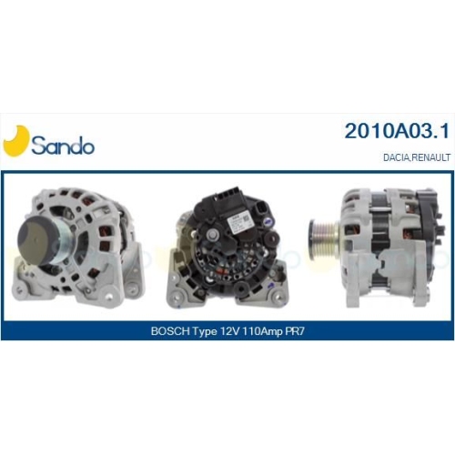 Generator Sando 2010A03.1 f&uuml;r Renault