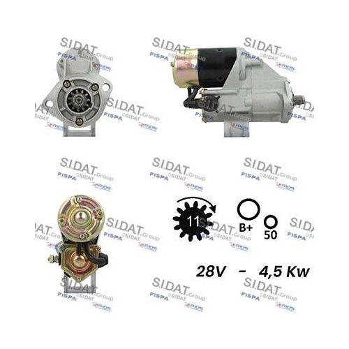 Starter Sidat S24DE0003A2 f&uuml;r Toyota Hyster