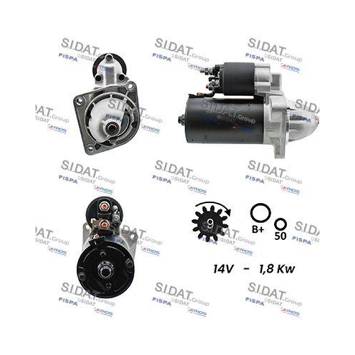 Starter Sidat S12BH0029A2 f&uuml;r Alfa Romeo Fiat Lancia