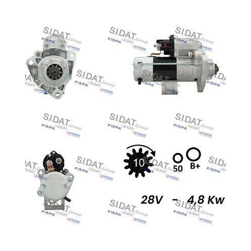 Starter Sidat S24DE0155A2 for Cummins