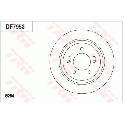 Bremsscheibe Trw DF7953 f&uuml;r Hyundai Kia Hyundai (beijing) Kia (dyk) Hinterachse