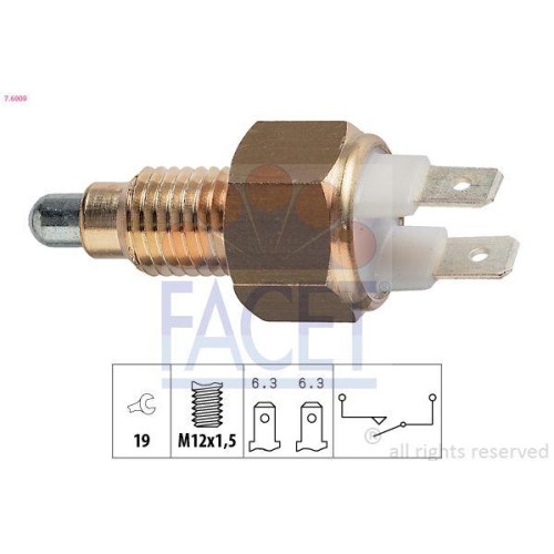 Schalter R&uuml;ckfahrleuchte Facet 7.6009 Made In Italy - Oe Equivalent f&uuml;r Rover VW