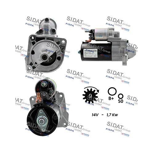 Starter Sidat S12BH0030 für Alfa Romeo Fiat Lancia