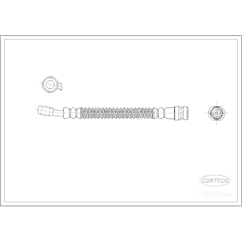 Bremsschlauch Corteco 19035094 f&uuml;r Hyundai Links Rechts Vorne