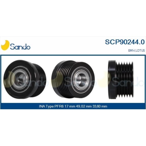 Riemenscheibe Generator Sando SCP90244.0 für Bmw Ika