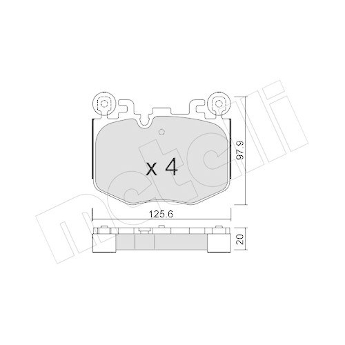 Bremsbelagsatz Scheibenbremse Metelli 22-1384-0 f&uuml;r Bmw Vorderachse