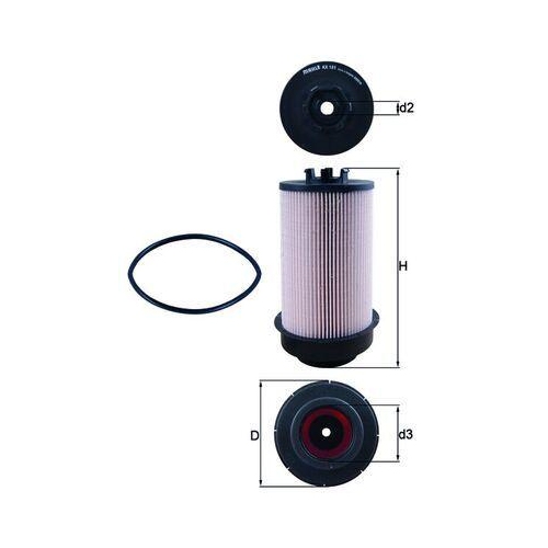 Kraftstofffilter Mahle KX 181D f&uuml;r Daf Solaris