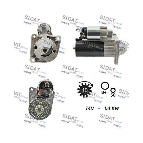 Starter Sidat S12BH0039A2 für Alfa Romeo Chrysler Dodge Fiat Lancia Jeep