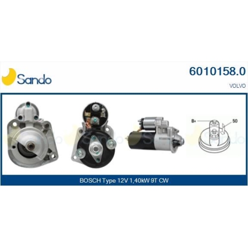 Starter Sando 6010158.0 f&uuml;r Renault Volvo