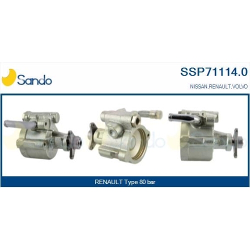 Hydraulikpumpe Lenkung Sando SSP71114.0 f&uuml;r Renault Volvo