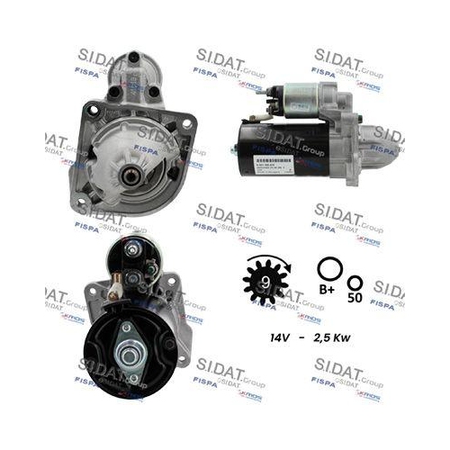 Starter Sidat S12BH0047A2 für Alfa Romeo Citroën Fiat Lancia Peugeot