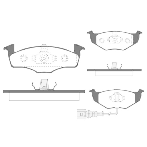 Bremsbelagsatz Scheibenbremse Raicam RA.0623.3 f&uuml;r Skoda VW Vorderachse