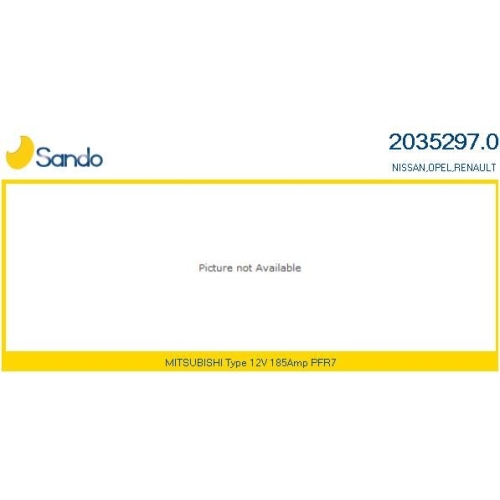 Generator Sando 2035297.0 f&uuml;r Mitsubishi Nissan Opel Renault