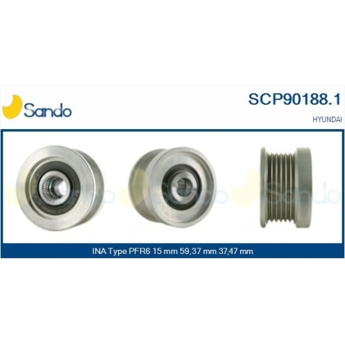 Riemenscheibe Generator Sando SCP90188.1 f&uuml;r Hyundai Ika