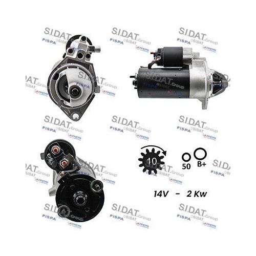 Starter Sidat S12BH0066A2 f&uuml;r Opel Saab