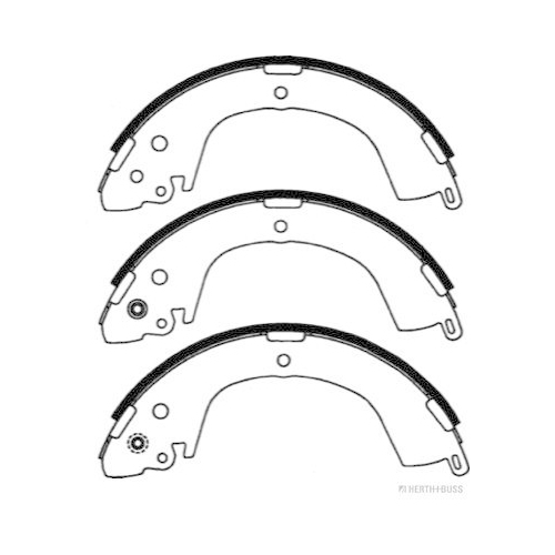 Bremsbackensatz Herth+buss Jakoparts J3505034 f&uuml;r Mitsubishi Hinterachse