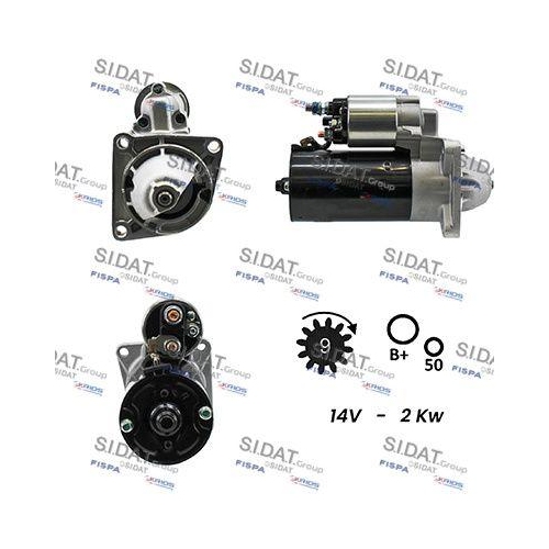 Starter Sidat S12BH0074A2 for Alfa Romeo Fiat Lancia