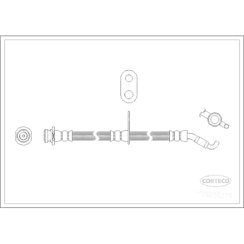 Bremsschlauch Corteco 19035275 f&uuml;r Fiat Suzuki Vorderachse