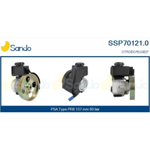 Hydraulikpumpe Lenkung Sando SSP70121.0 f&uuml;r Citro&euml;n/peugeot