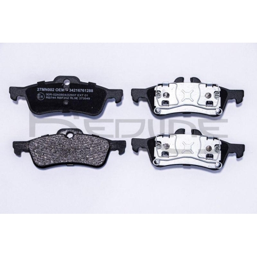 Bremsbelagsatz Scheibenbremse Red-line 27MN002 f&uuml;r Bmw Mini Hinterachse