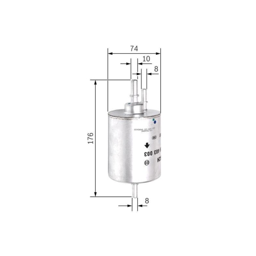 Kraftstofffilter Bosch F026403003 für Audi Seat Skoda VW Kayser