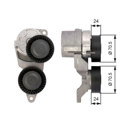 Riemenspanner Keilrippenriemen Gates T39026 Drivealign&trade; f&uuml;r Volvo