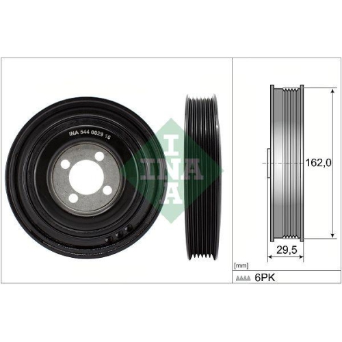 Riemenscheibe Kurbelwelle Schaeffler Ina 544 0029 10 f&uuml;r Fiat Ford Lancia Opel