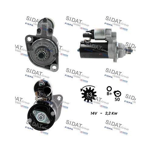 Starter Sidat S12BH0096A2 für Audi Seat Skoda VW Vag