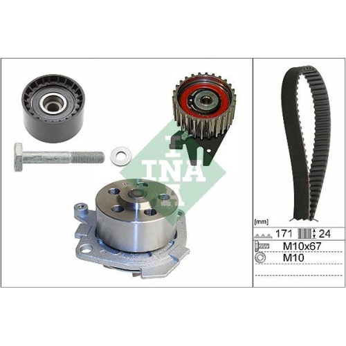 Wasserpumpe + Zahnriemensatz Schaeffler Ina 530 0606 30 für Alfa Romeo Lancia