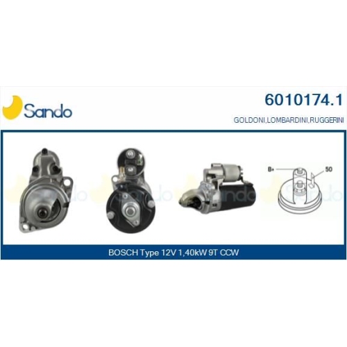 Starter Sando 6010174.1 f&uuml;r Lombardini