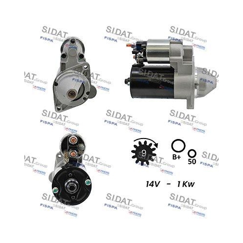 Starter Sidat S12BH0147A2 f&uuml;r Mercedes Benz Mercedes Benz Mercedes Benz Smart
