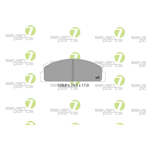 Bremsbelagsatz Scheibenbremse 7 Seven Parts SVP10010 f&uuml;r Audi Lancia Seat Skoda