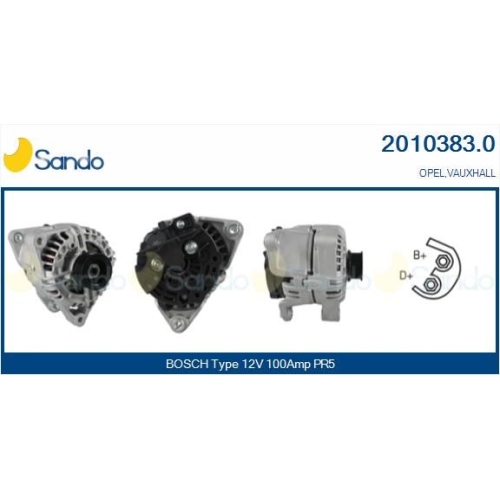 Generator Sando 2010383.0 f&uuml;r Fiat Opel Vauxhall