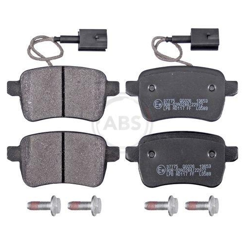 Bremsbelagsatz Scheibenbremse A.b.s. 37775 f&uuml;r Alfa Romeo Alfarome/fiat/lanci