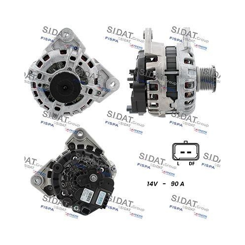Alternator Sidat A12BH1033 for Mercedes Benz Mercedes Benz Nissan Renault Dacia