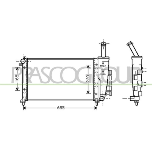 Radiator Engine Cooling Prasco FT133R007 Prascoselection for Fiat