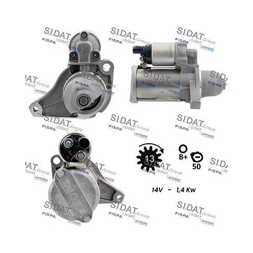 Starter Sidat S12BH0916 f&uuml;r Alfa Romeo Fiat Lancia Jeep