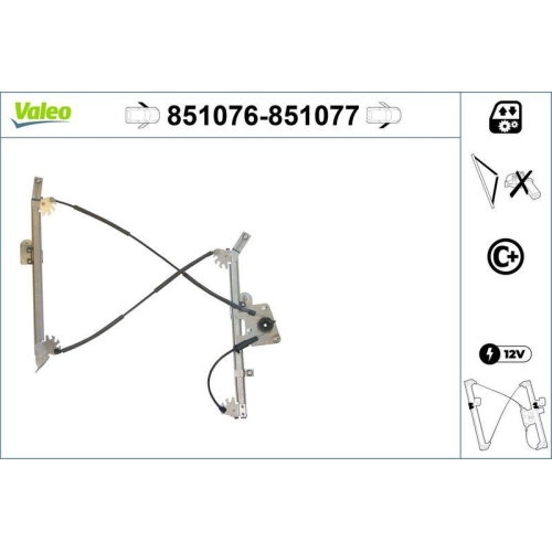 Window Regulator Valeo 851076 for Bmw