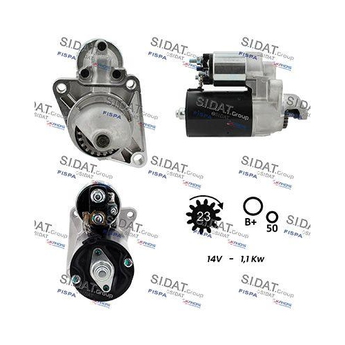 Starter Sidat S12BH0192A2 f&uuml;r Ford Mazda