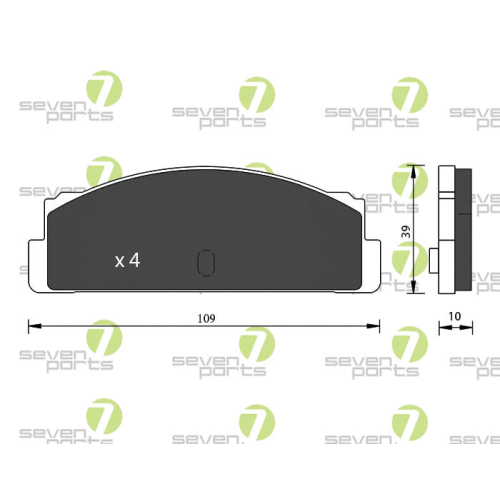 Bremsbelagsatz Scheibenbremse 7 Seven Parts SVP10270 f&uuml;r Fiat Lancia