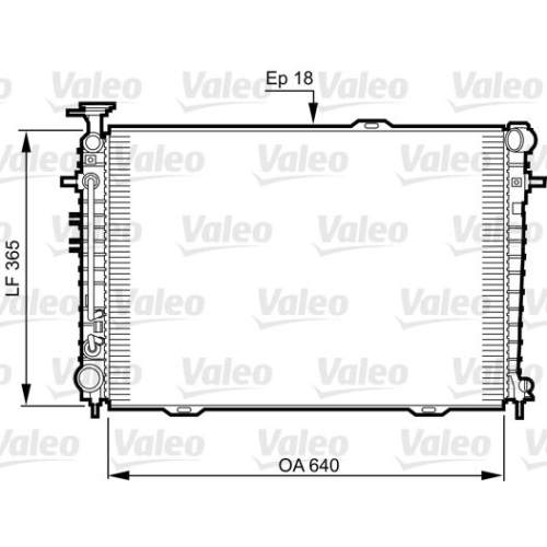 Kühler Motorkühlung Valeo 735543 für Hyundai Kia