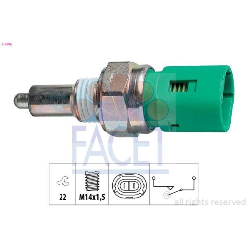 Schalter R&uuml;ckfahrleuchte Facet 7.6096 Made In Italy - Oe Equivalent f&uuml;r Nissan