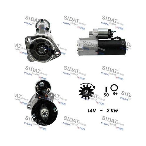 Starter Sidat S12BH0246A2 f&uuml;r Audi Seat Skoda VW Vag