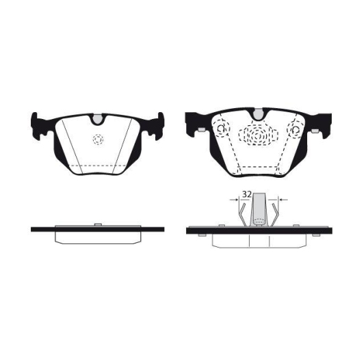 Brake Pad Set Disc Brake Raicam RA.0554.2 for Bmw