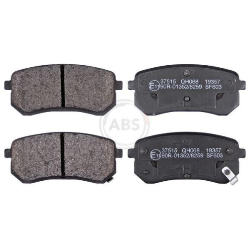 Bremsbelagsatz Scheibenbremse A.b.s. 37515 f&uuml;r Hyundai Kia Hinterachse