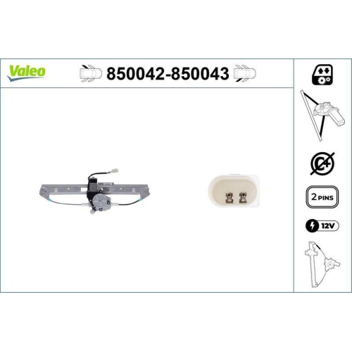 Fensterheber Valeo 850042 für Bmw Hinten Links