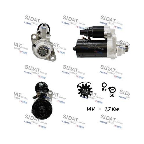 Starter Sidat S12BH0249A2 für Audi Seat Skoda VW Vag