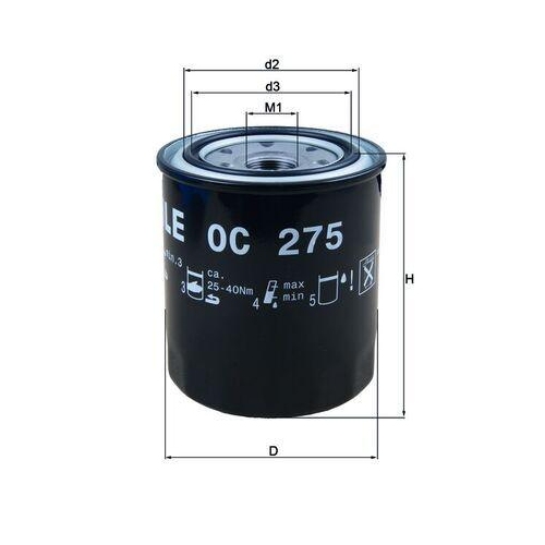 &Ouml;lfilter Mahle OC 275 f&uuml;r Audi Ford Mazda Toyota VW Ford Usa Yanmar Cupra